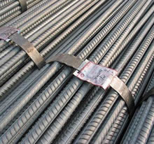 Reinforcing steel Bar Packed in Lines